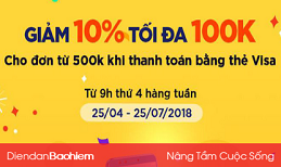 [HẾT HẠN] Giảm 10% tối đa 100k cho  ...
